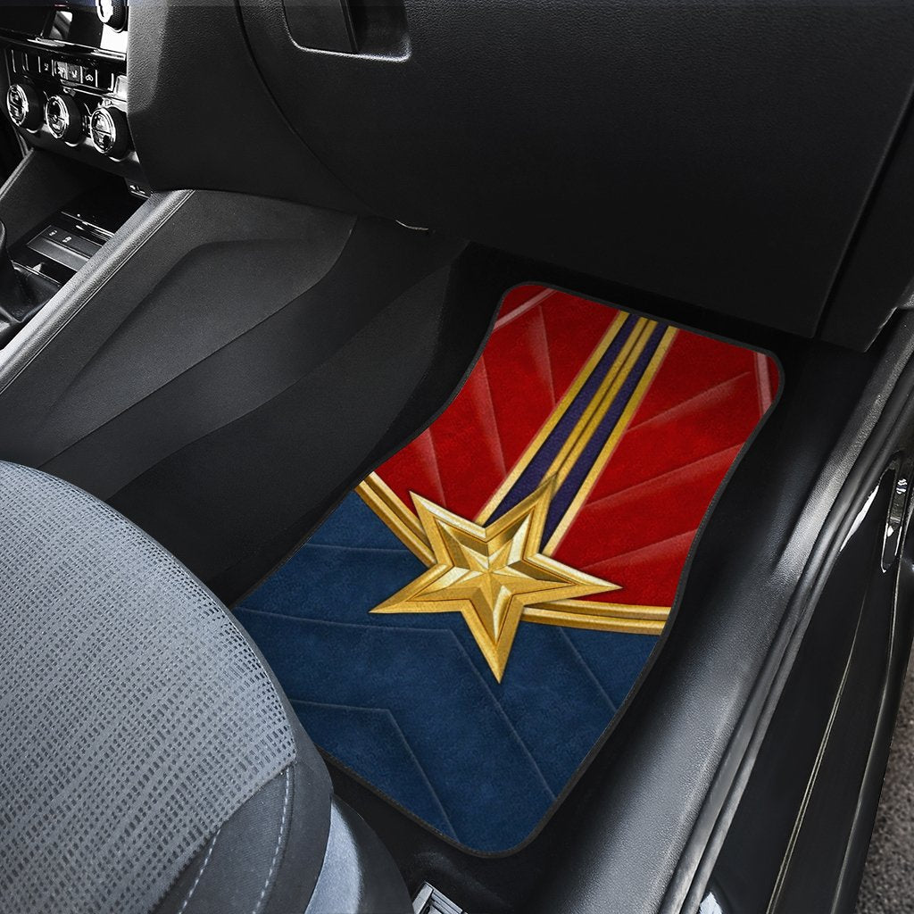 Captain Carol Danvers Car Floor Mats Custom Uniform Car Accessories - Gearcarcover - 3