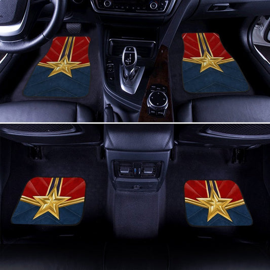 Captain Carol Danvers Car Floor Mats Custom Uniform Car Accessories - Gearcarcover - 1