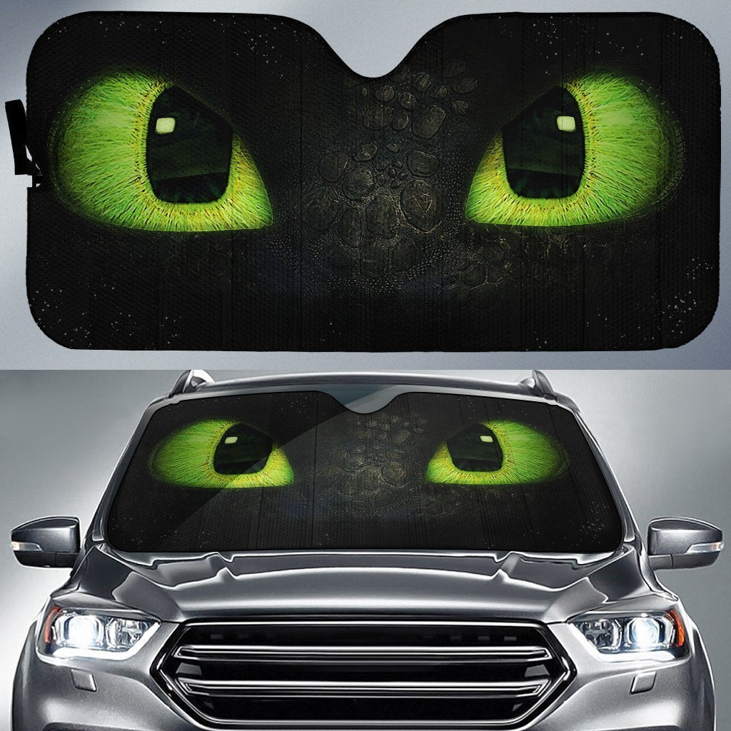 Car Sunshade Night Fury Dragon Eyes Car Accessories - Gearcarcover - 1