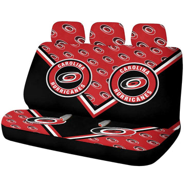 Carolina Hurricanes Car Back Seat Cover Custom Car Accessories For Fans - Gearcarcover - 1