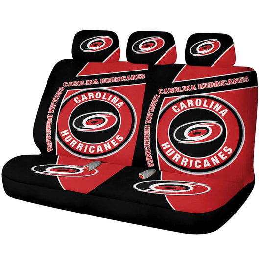 Carolina Hurricanes Car Back Seat Cover Custom Car Accessories For Fans - Gearcarcover - 1