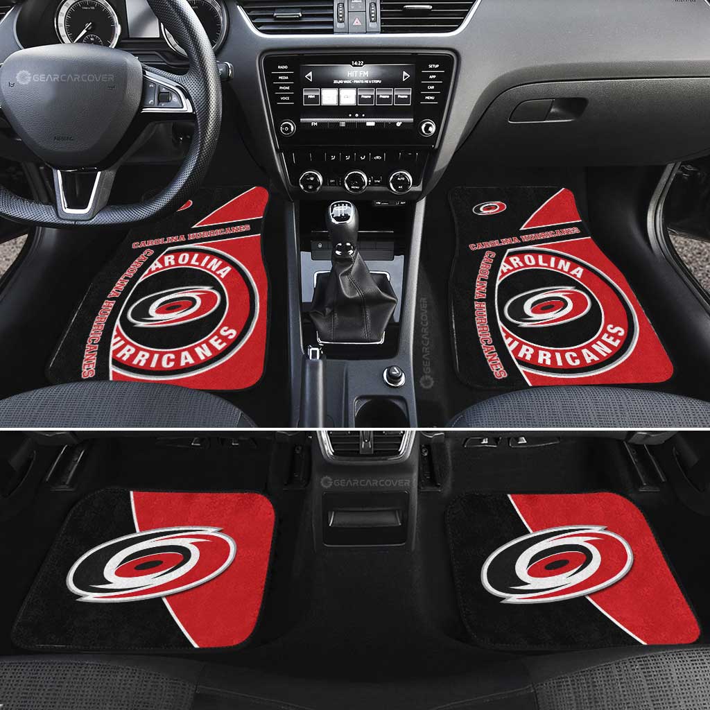 Carolina Hurricanes Car Floor Mats Custom Car Accessories For Fans - Gearcarcover - 2