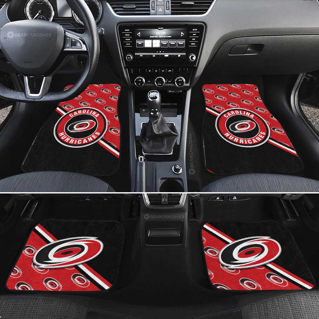 Carolina Hurricanes Car Floor Mats Custom Car Accessories For Fans - Gearcarcover - 2