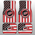 Carolina Hurricanes Car Floor Mats Custom US Flag Style - Gearcarcover - 1