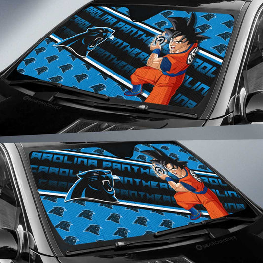 Carolina Panthers Car Sunshade Custom Car Decorations For Fans - Gearcarcover - 2
