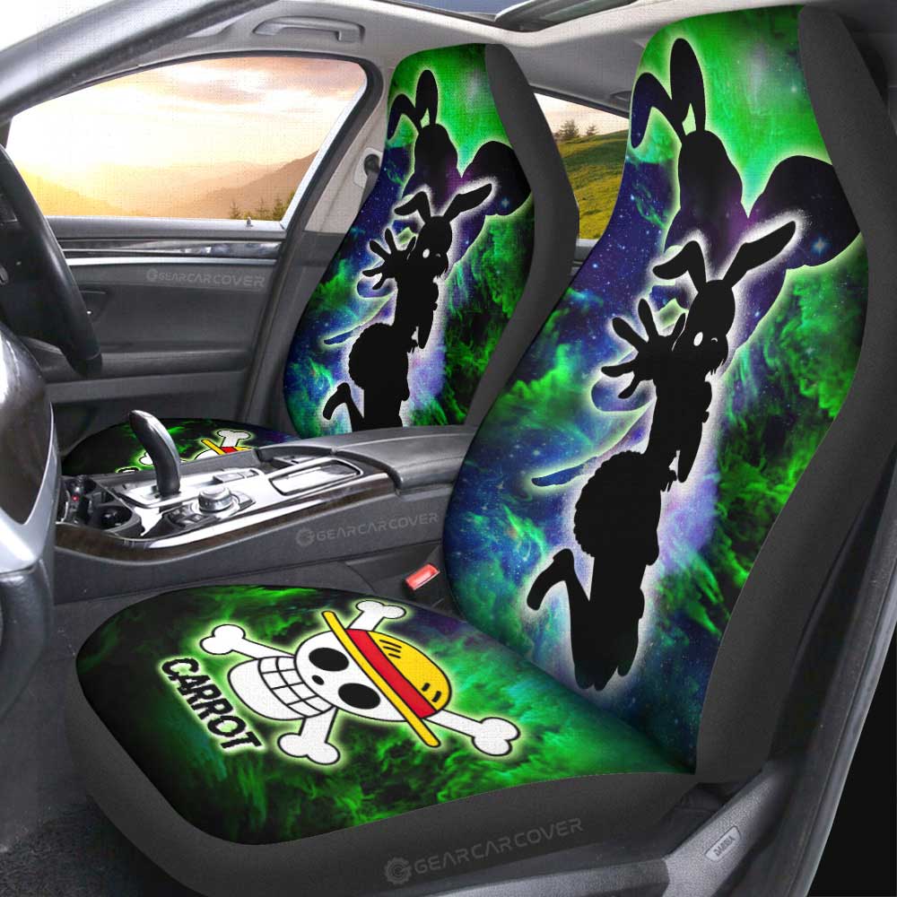 Carrot Car Seat Covers Custom One Piece Anime Silhouette Style - Gearcarcover - 2