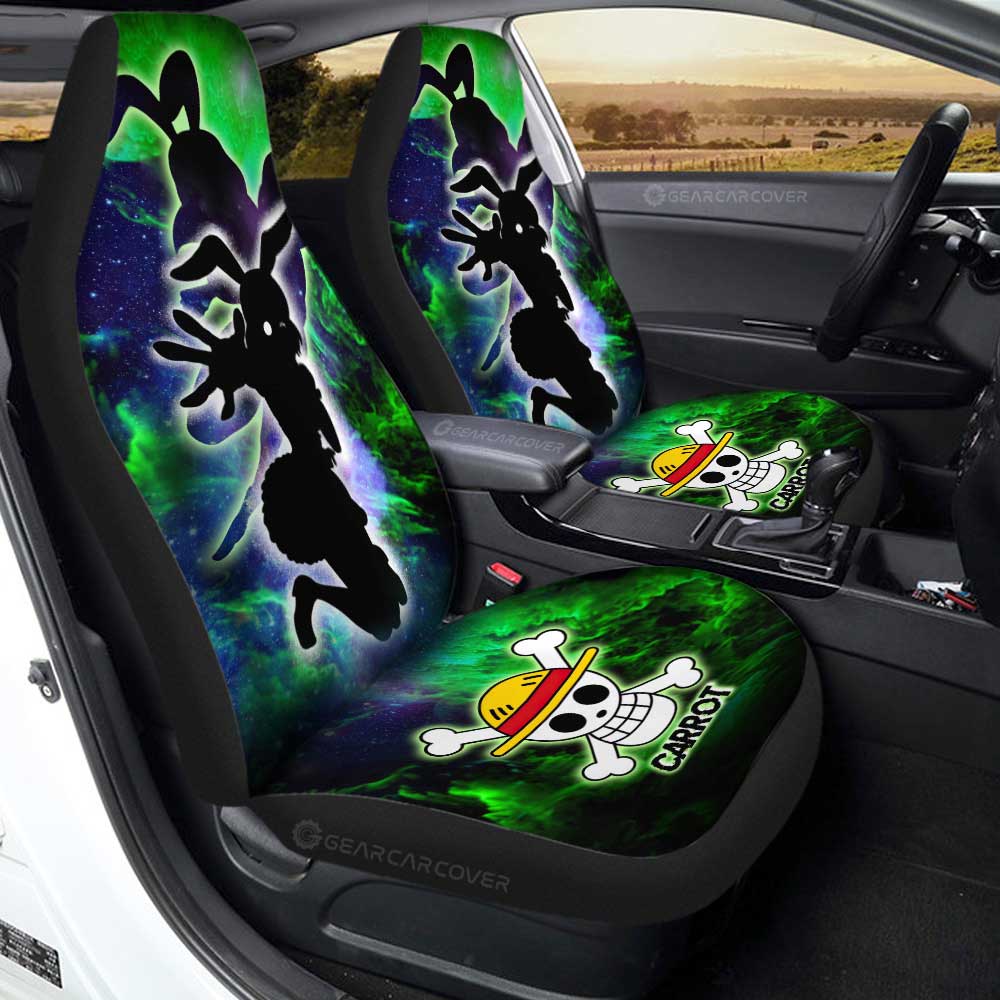 Carrot Car Seat Covers Custom One Piece Anime Silhouette Style - Gearcarcover - 1