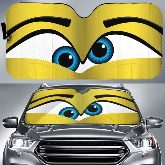 Cartoon Cross-Eyed Car Sunshade Custom Car Accessories - Gearcarcover - 1
