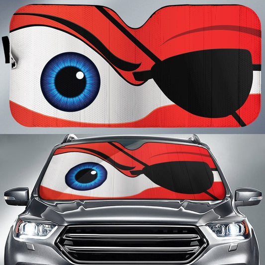 Cartoon Eyes Eyepatch Car Sunshade Custom Car Accessories - Gearcarcover - 1