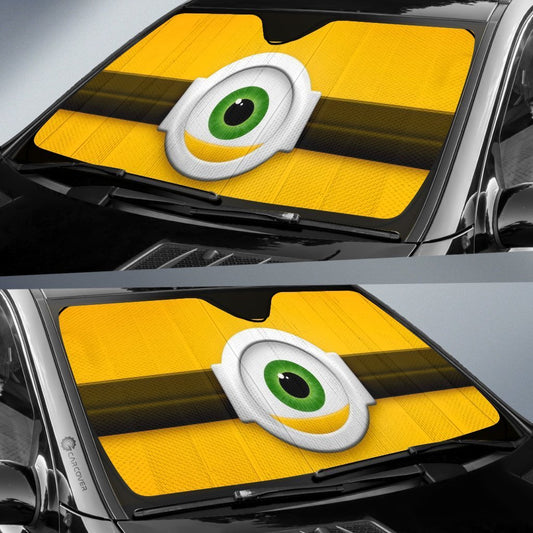 Cartoon Green Eye Car Sunshade Custom Minions Eyes Cartoon Car Accessories Car Windshield - Gearcarcover - 2