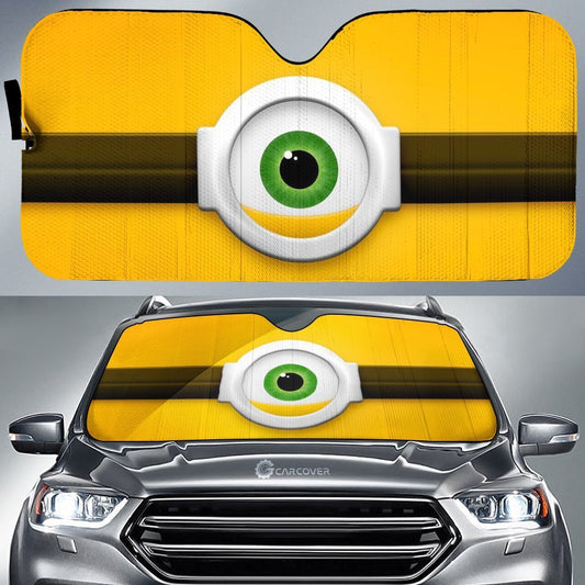 Cartoon Green Eye Car Sunshade Custom Minions Eyes Cartoon Car Accessories Car Windshield - Gearcarcover - 1