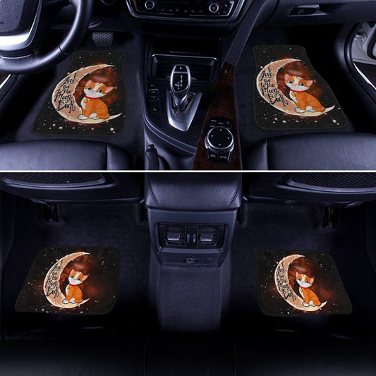 Cat Car Floor Mats I Love You To The Moon And Back Gift Idea For Cat Lovers - Gearcarcover - 2