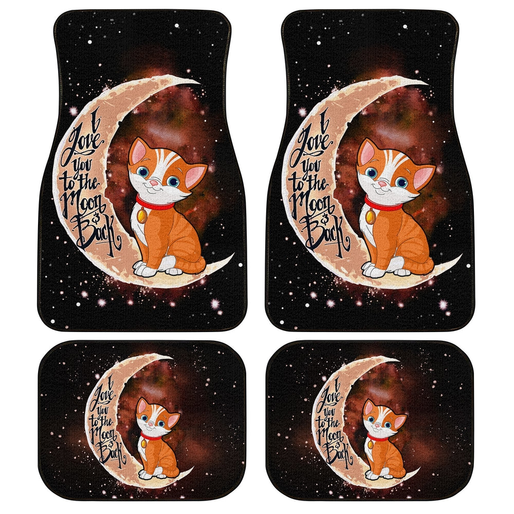 Cat Car Floor Mats I Love You To The Moon And Back Gift Idea For Cat Lovers - Gearcarcover - 1