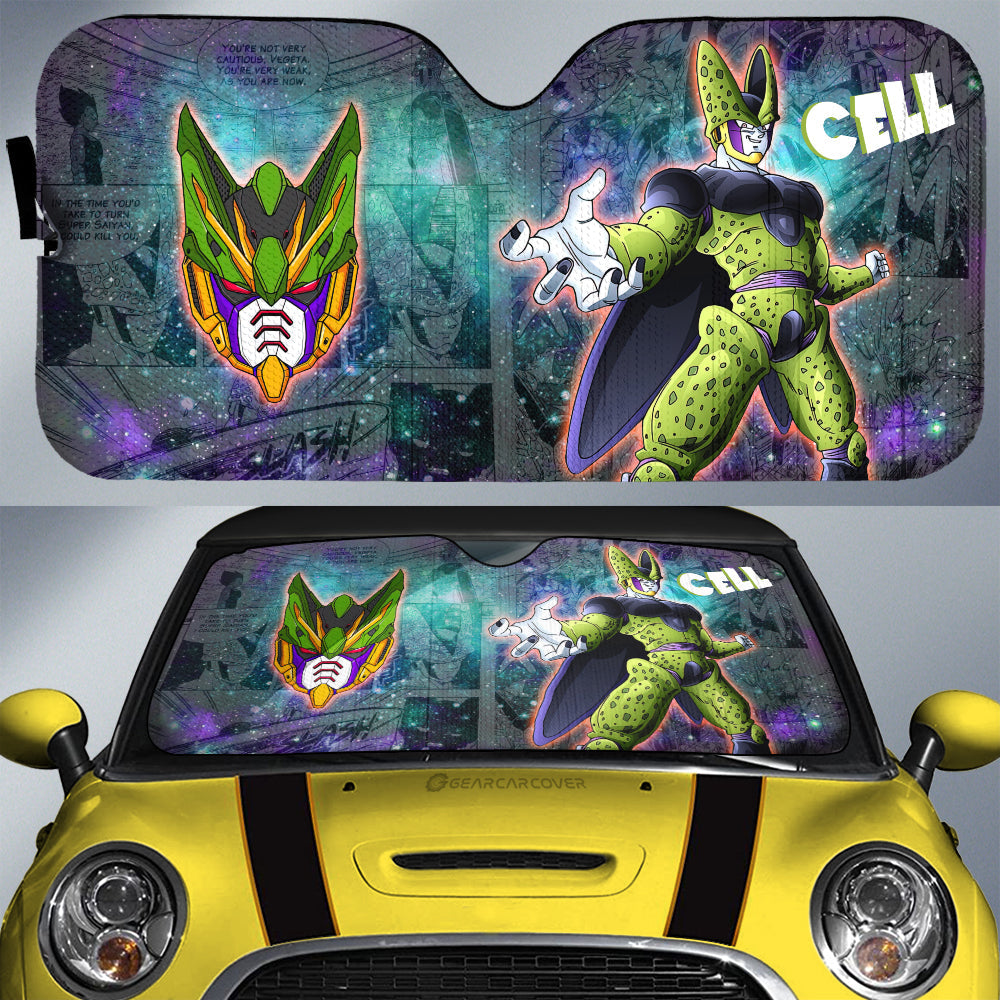 Cell Car Sunshade Custom Dragon Ball Anime Car Accessories Manga Galaxy Style - Gearcarcover - 1