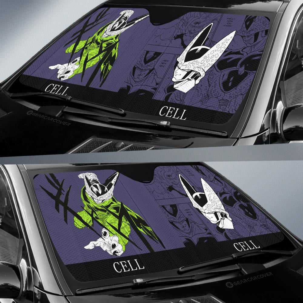 Cell Car Sunshade Custom Dragon Ball Anime Manga Color Style - Gearcarcover - 2