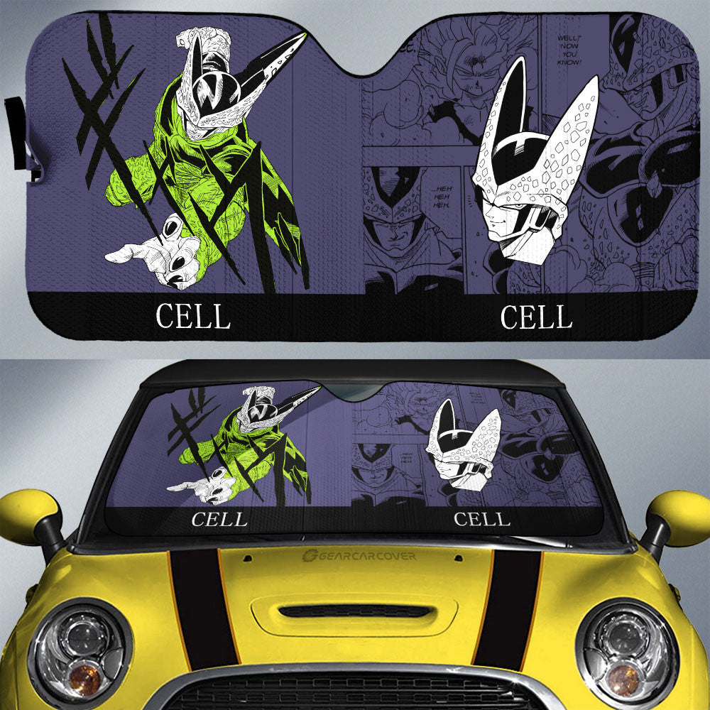 Cell Car Sunshade Custom Dragon Ball Anime Manga Color Style - Gearcarcover - 1