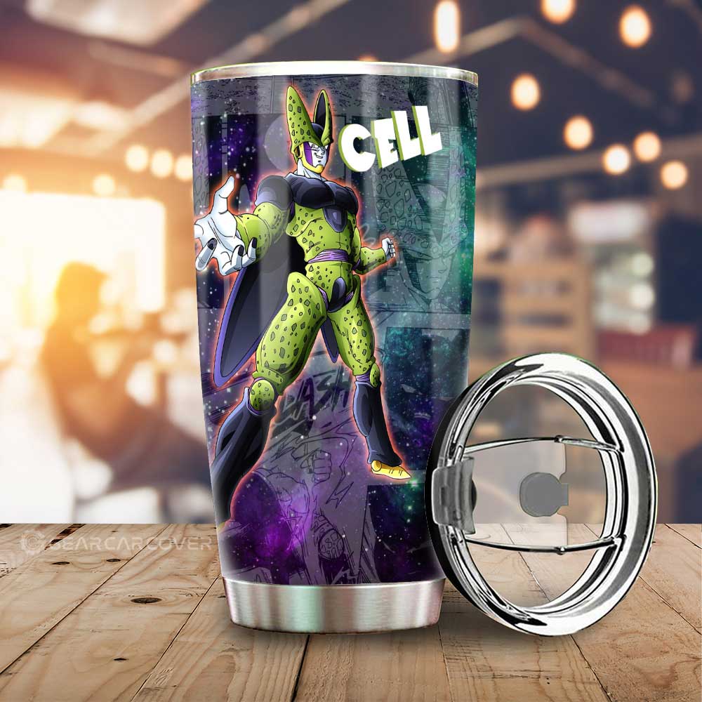 Cell Tumbler Cup Custom Dragon Ball Anime Car Accessories Manga Galaxy Style - Gearcarcover - 1