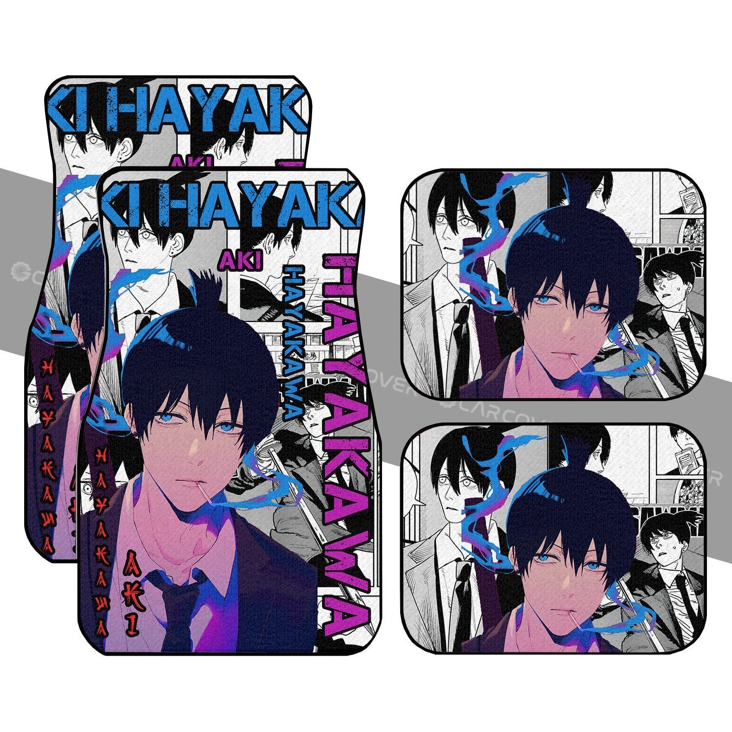 Chainsaw Man Aki Hayakawa Car Floor Mats Custom Anime Car Interior Accessories - Gearcarcover - 1