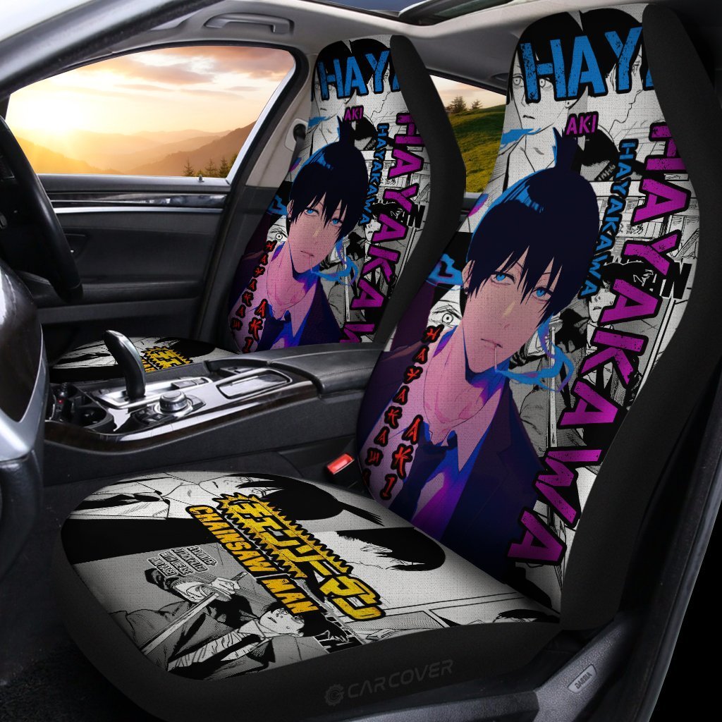 Chainsaw Man Aki Hayakawa Car Seat Covers Custom Anime Car Interior Accessories - Gearcarcover - 2