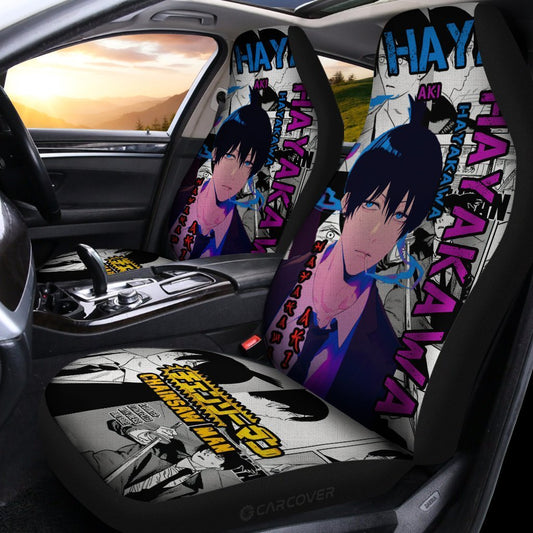 Chainsaw Man Aki Hayakawa Car Seat Covers Custom Anime Car Interior Accessories - Gearcarcover - 2