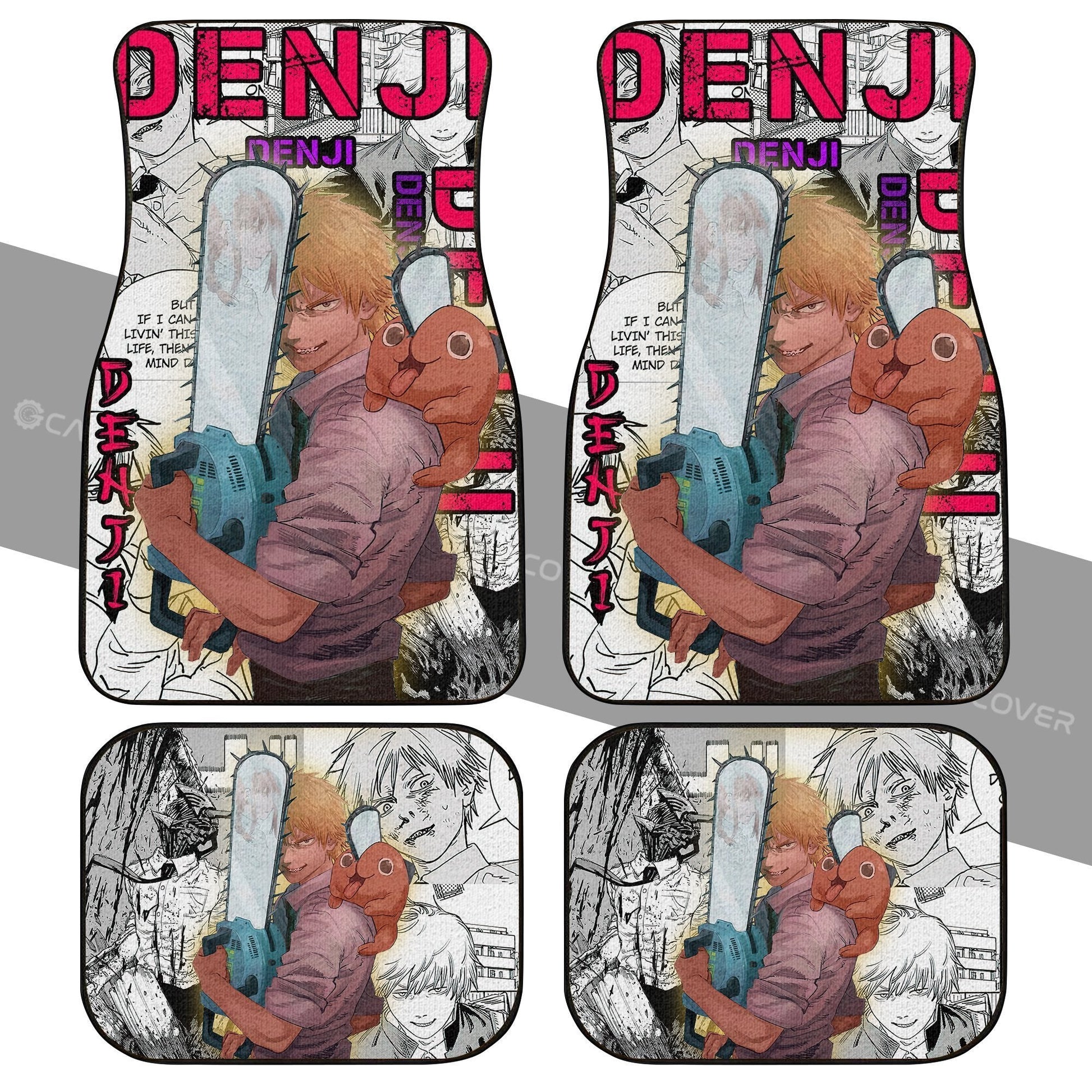 Chainsaw Man Denji Car Floor Mats Custom Anime Car Interior Accessories - Gearcarcover - 2