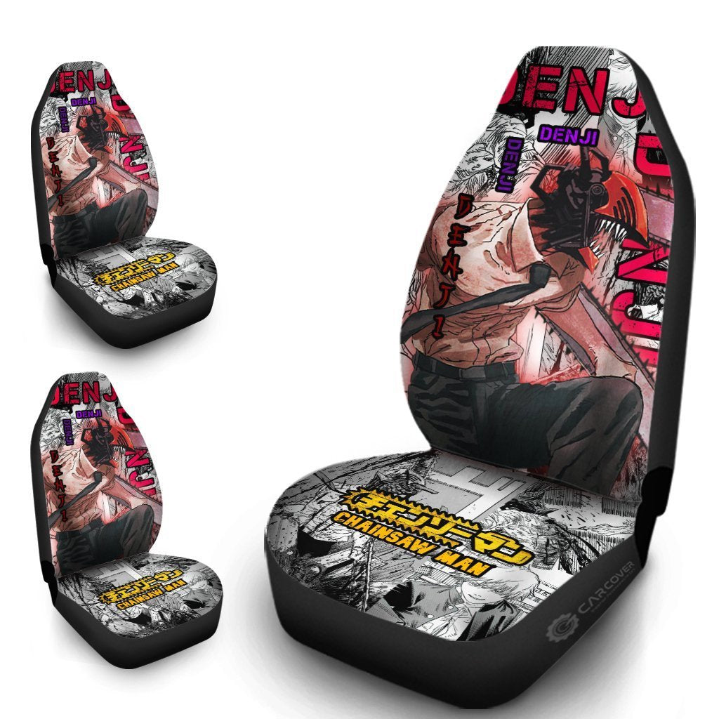 Chainsaw Man Denji Car Seat Covers Custom Anime Car Interior Accessories - Gearcarcover - 4