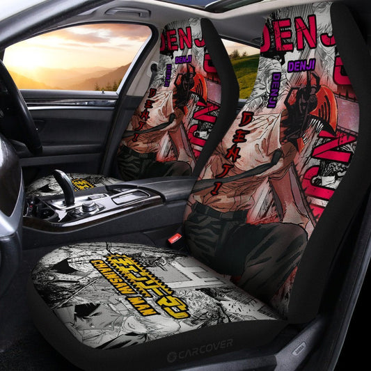 Chainsaw Man Denji Car Seat Covers Custom Anime Car Interior Accessories - Gearcarcover - 2