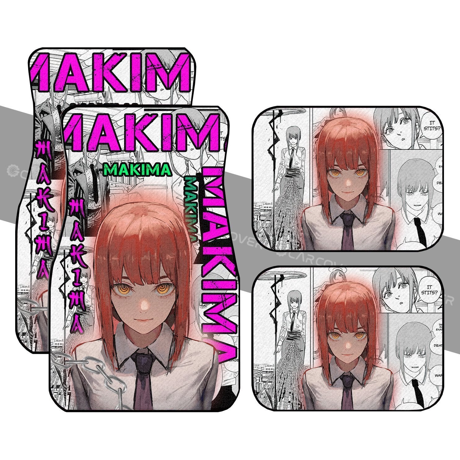 Chainsaw Man Makima Car Floor Mats Custom Anime Car Interior Accessories - Gearcarcover - 1