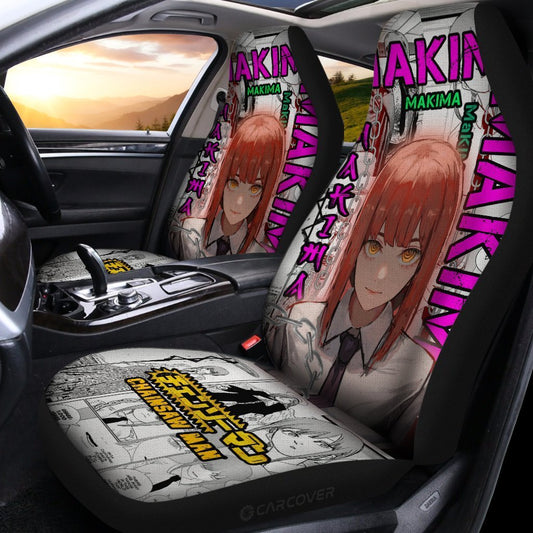 Chainsaw Man Makima Car Seat Covers Custom Anime Car Interior Accessories - Gearcarcover - 2