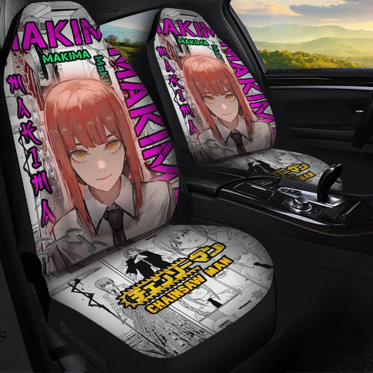 Chainsaw Man Makima Car Seat Covers Custom Anime Car Interior Accessories - Gearcarcover - 1