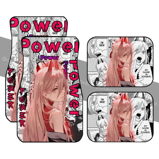 Chainsaw Man Power Car Floor Mats Custom Anime Car Interior Accessories - Gearcarcover - 1