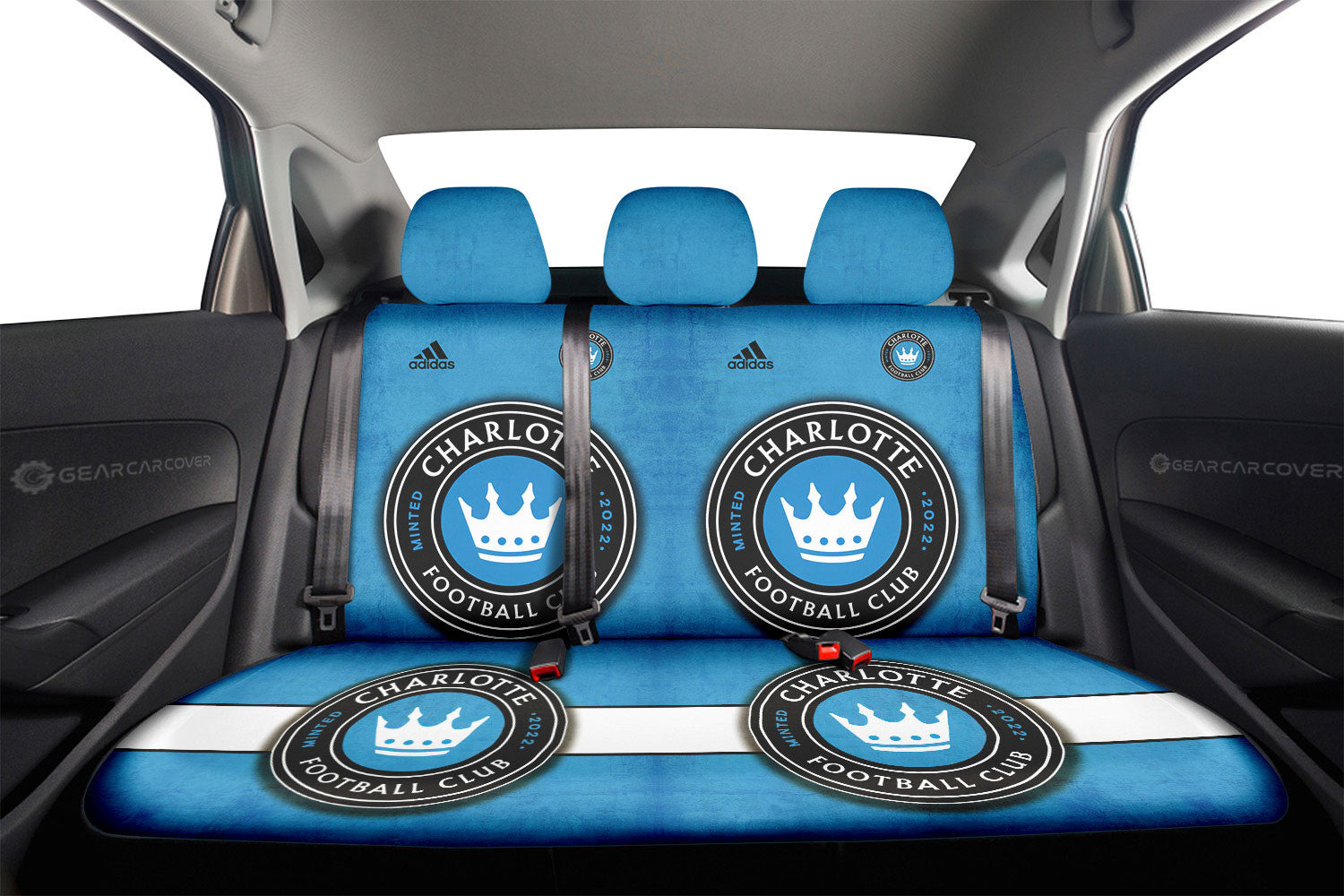 Charlotte FC Car Back Seat Covers Custom Car Accessories For Fans - Gearcarcover - 1