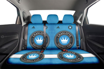 Charlotte FC Car Back Seat Covers Custom Car Accessories For Fans - Gearcarcover - 1