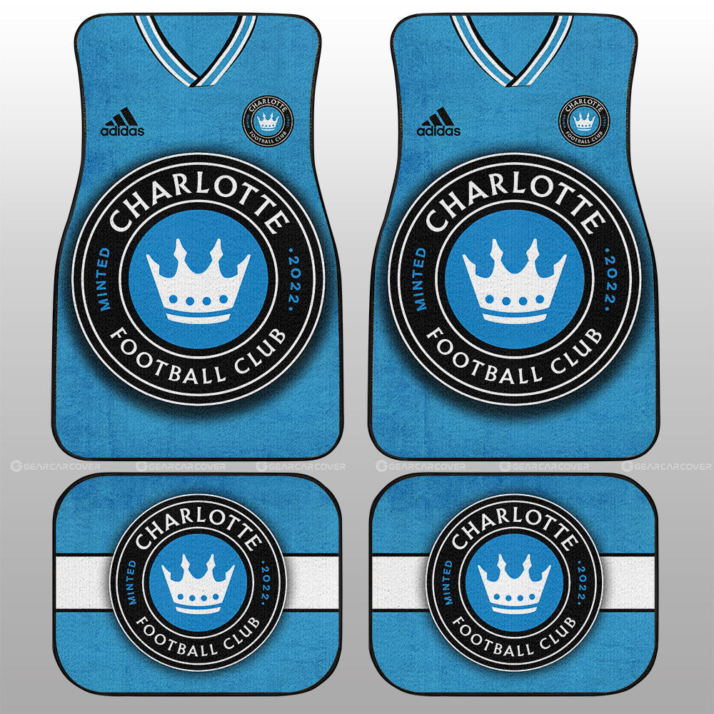 Charlotte FC Car Floor Mats Custom Car Accessories For Fans - Gearcarcover - 1