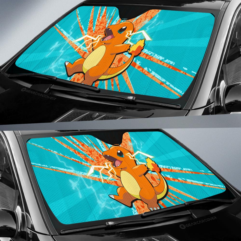 Charmander Car Sunshade Custom Car Interior Accessories - Gearcarcover - 3