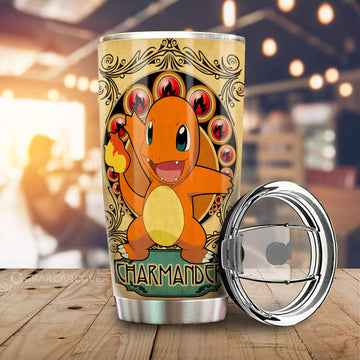 Charmander Tumbler Cup Custom Car Interior Accessories - Gearcarcover - 1