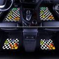 Checkerboard Butterfly Car Floor Mats Custom Colorful Car Accessories - Gearcarcover - 3