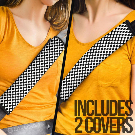 Checkerboard Seat Belt Covers Custom Car Accessories - Gearcarcover - 2