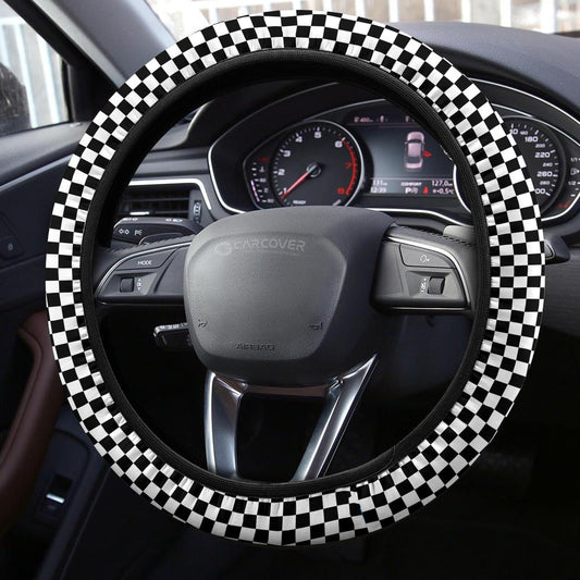 Checkerboard Steering Wheel Covers Custom Car Accessories - Gearcarcover - 2