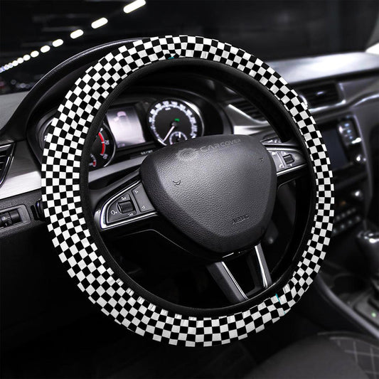 Checkerboard Steering Wheel Covers Custom Car Accessories - Gearcarcover - 1