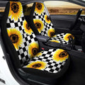 Checkerboard Sunflower Car Seat Covers Custom Car Accessories - Gearcarcover - 2