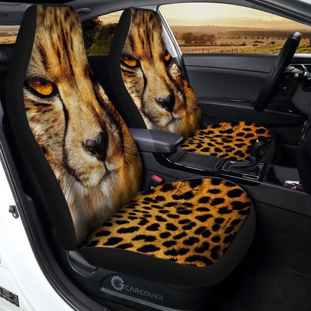 Cheetah Car Seat Covers Custom Wild Animal Car Interior Accessories - Gearcarcover - 3