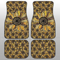 Cheetah Leopard Sunflower Car Floor Mats Custom Car Decoration - Gearcarcover - 2