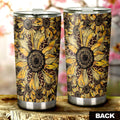 Cheetah Leopard Sunflower Tumbler Cup Custom Car Decoration - Gearcarcover - 3