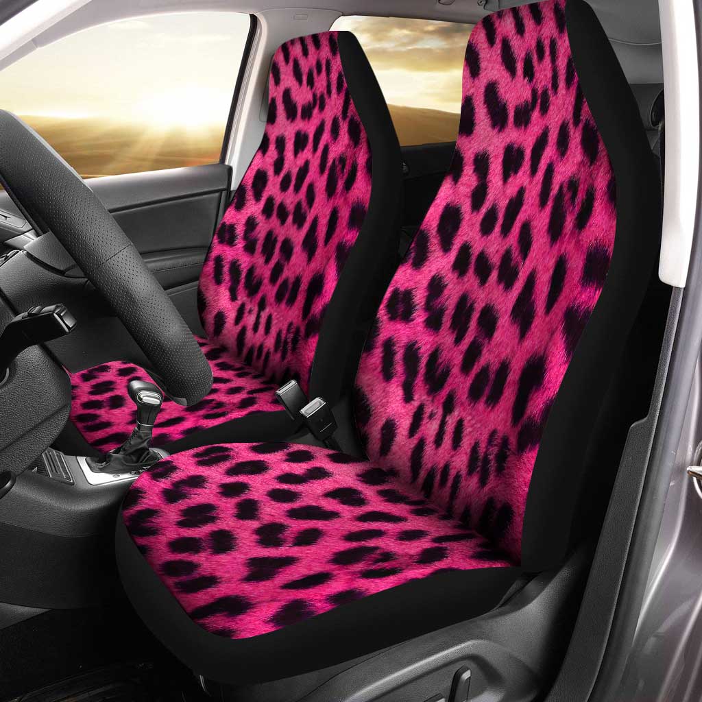 Cheetah Pink Car Seat Covers Custom Skin Printed Car Accessories - Gearcarcover - 1