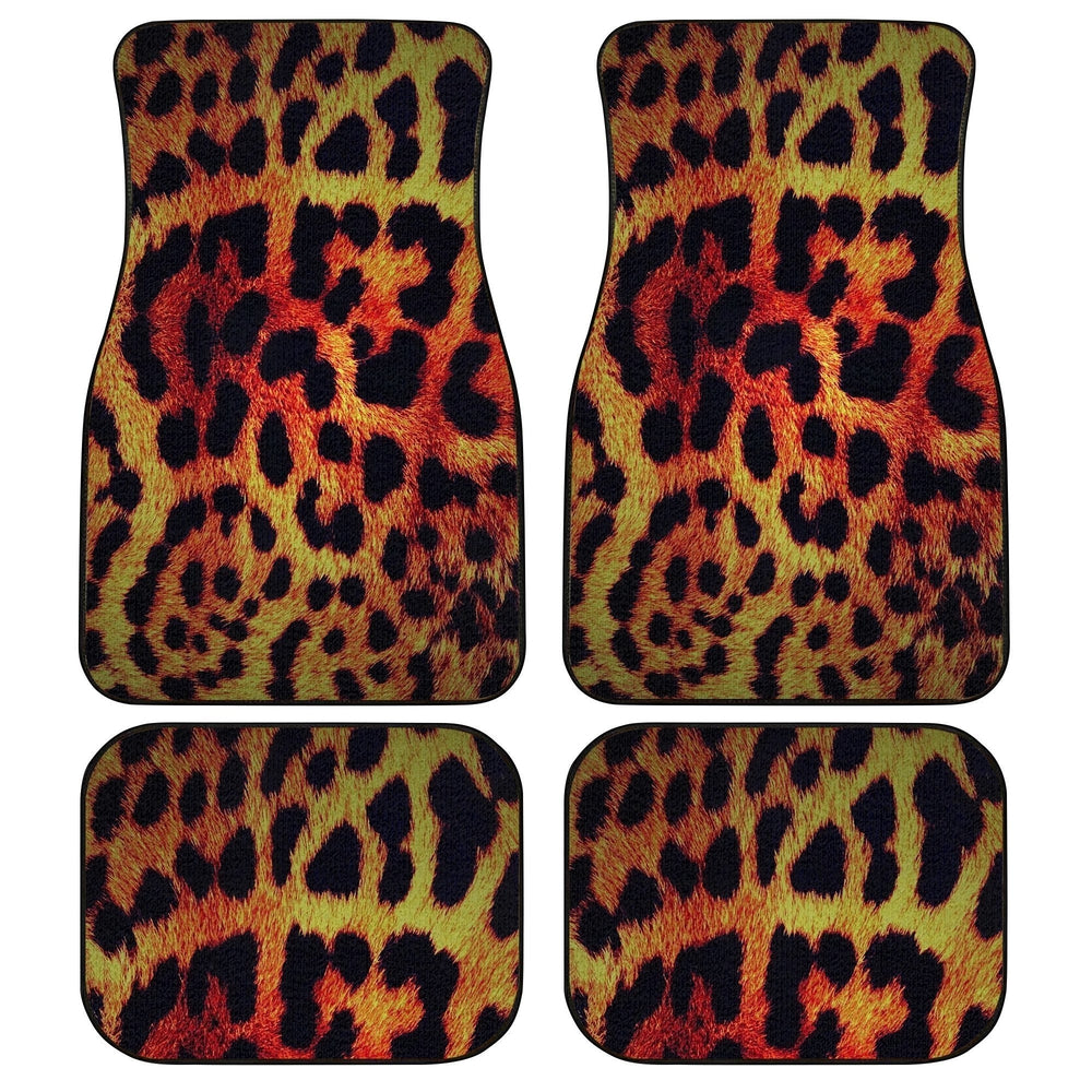 Cheetah Print Car Floor Mats Custom Animal Car Accessories - Gearcarcover - 1