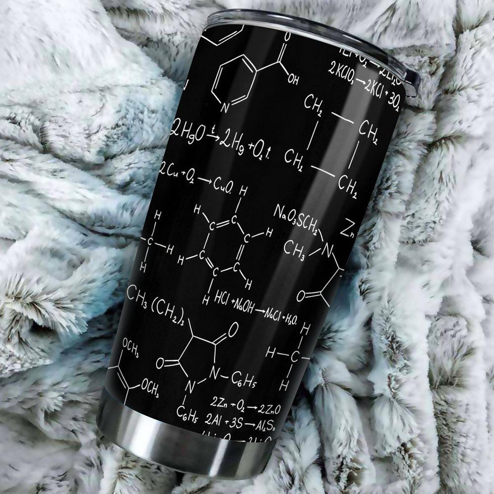 Chemistry Formula and Equation Pattern Tumbler Stainless Steel - Gearcarcover - 1