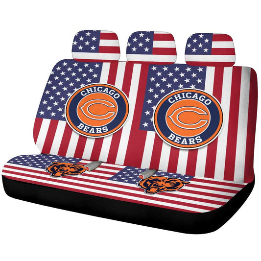 Chicago Bears Car Back Seat Cover Custom Car Accessories - Gearcarcover - 1
