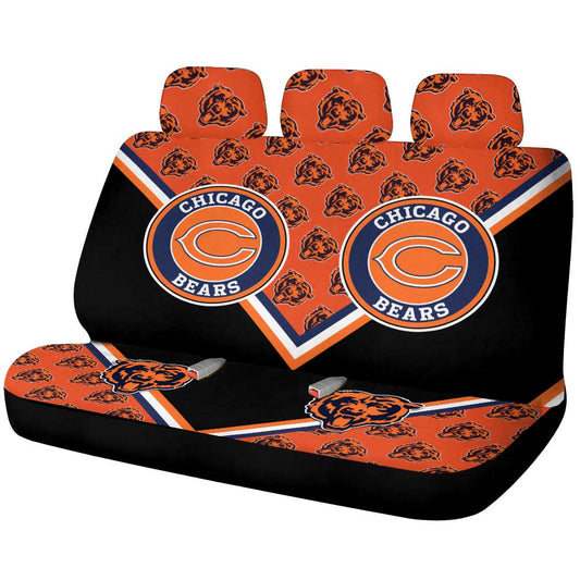 Chicago Bears Car Back Seat Cover Custom Car Decorations For Fans - Gearcarcover - 1