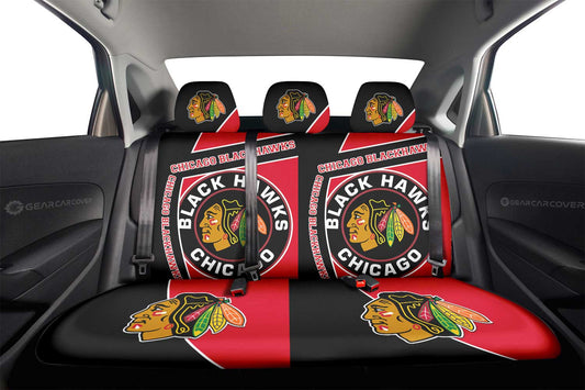 Chicago Blackhawks Car Back Seat Cover Custom Car Accessories For Fans - Gearcarcover - 2